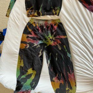 tie dye sweat set
